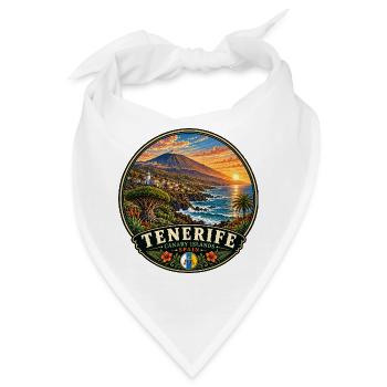 Teneriffa Vulkaninsel Küste Urlaub Sunset - Bandana - Weiß - Vorne