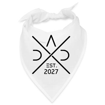 Papa 2027 Est Vater Babyparty Geschenkidee - Bandana - Weiß - Vorne