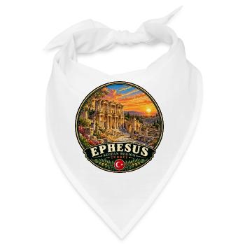 Ephesus Türkei Flagge Tempel Urlaub Historisch - Bandana - Weiß - Vorne