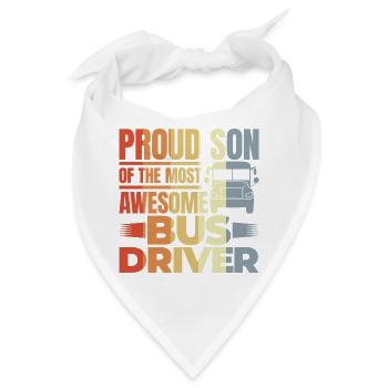 Proud Son Of The Most Awesome Bus Driver - Bandana - Weiß - Vorne