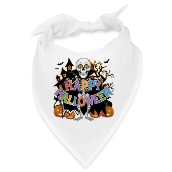 Happy Halloween  - Bandana - Weiß - Vorne
