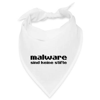 malware sind keine stifte Hacker Virus Trojaner - Bandana - Weiß - Vorne