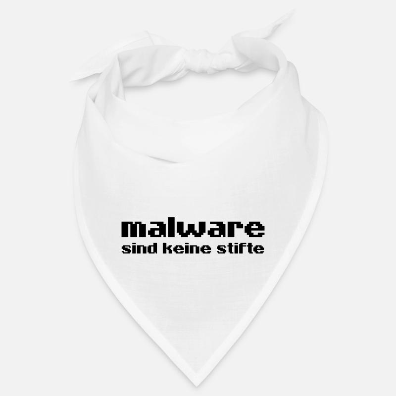 malware sind keine stifte Hacker Virus Trojaner - Bandana - Weiß