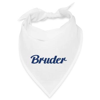 Bruder dunkelblau 2024 - Bandana - Weiß - Vorne