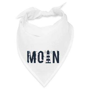 Moin - Leuchtturm - Bandana - Weiß - Vorne