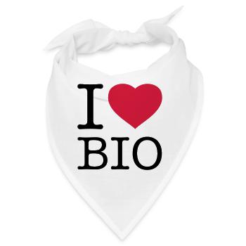 I LOVE BIO - Bandana - Weiß - Vorne