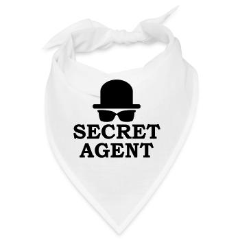 Secret Agent Sonnenbrille - Bandana - Weiß - Vorne