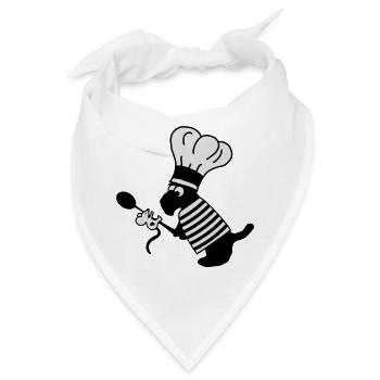 Freunde kochen Hund Maus - Bandana - Weiß - Vorne