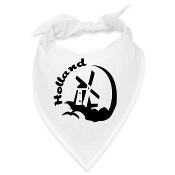 Holland-Windmühle - Bandana - Weiß - Vorne