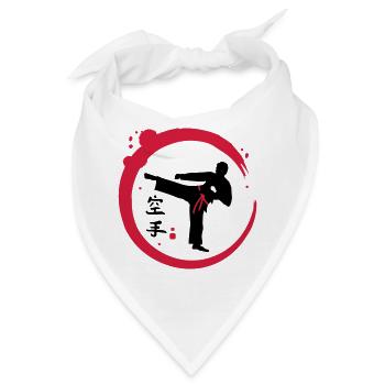Karate Kalligraphie - Bandana - Weiß - Vorne