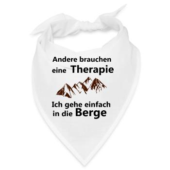 Therapie Berge - Bandana - Weiß - Vorne