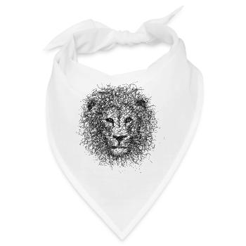 Lion Scribble - Bandana - Weiß - Vorne