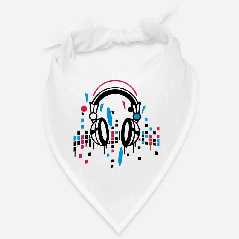 Kopfhörer Equalizer Zeichnung Bandana