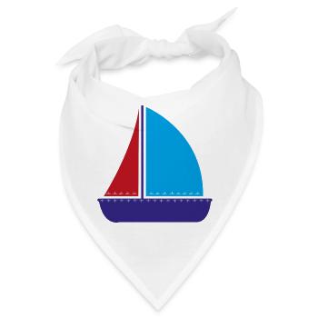 Segelboot - Bandana - Weiß - Vorne