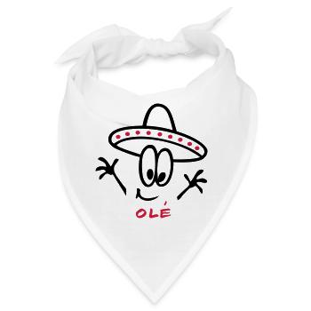 Sombrero Ole Mexico - Bandana - Weiß - Vorne