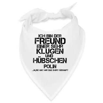 freund einer huebschen geschenk Polin - Bandana - Weiß - Vorne