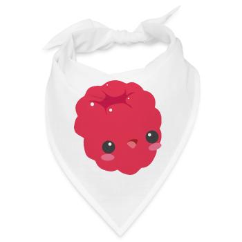 Süße Himbeere - Bandana - Weiß - Vorne