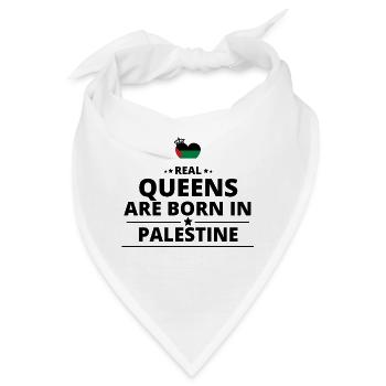 GESCHENK QUEENS LOVE FROM PALESTINE PALESTINA - Bandana - Weiß - Vorne