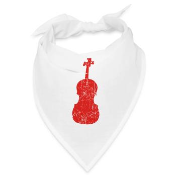 sport geschenk hobby christmas TUBA TROMPETE fiddl - Bandana - Weiß - Vorne