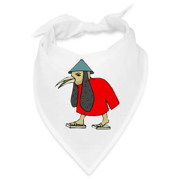 Asian Birdman Comic asiatisch lustig Geschenk - Bandana - Weiß - Vorne