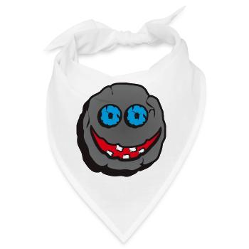 Stein Smiley - Bandana - Weiß - Vorne