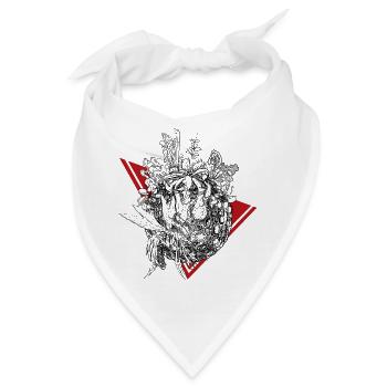 Planet der Fleischfressenden Pflanzen in Schwarz - Bandana - Weiß - Vorne