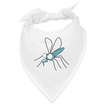 insect mosquito Mücke Mückenplage Stich - Bandana - Weiß - Vorne