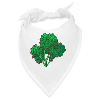 Grünkohl Braunkohl Krauskohl Kohl - Bandana - Weiß - Vorne