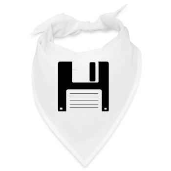 Floppy Diskette Old School Retro Computer Design - Bandana - Weiß - Vorne