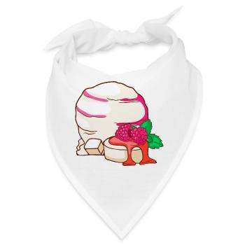 Panna cotta Eis Speiseeis Eiskrem Eiscreme - Bandana - Weiß - Vorne