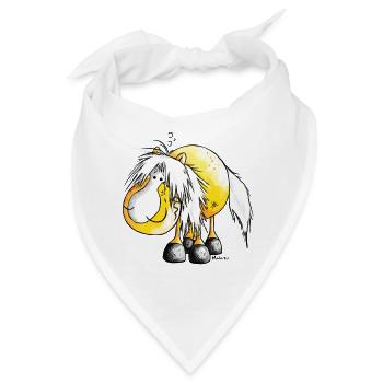 Haflinger - Pferd - Cartoon - Bandana - Weiß - Vorne