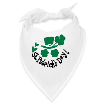 St.Patrick 's Tag grünen Hut Kleeblatt - Bandana - Weiß - Vorne