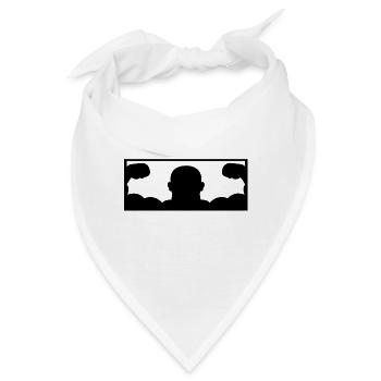 Muskelmann ganz stark - Bandana - Weiß - Vorne