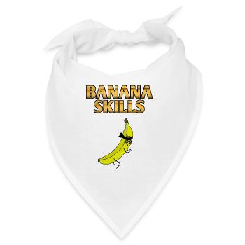 Banane Bananen banana skills - Bandana - Weiß - Vorne