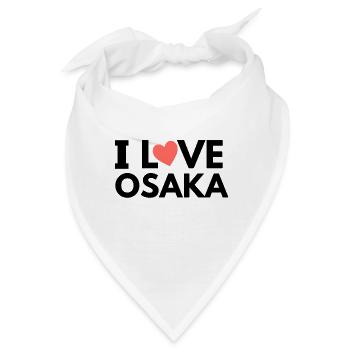 i love osaka - Bandana - Weiß - Vorne
