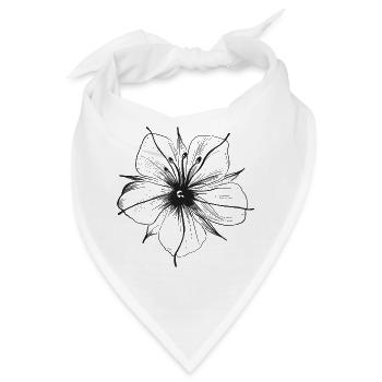 Filigrane Blume. Blüte im Sommer. - Bandana - Weiß - Vorne