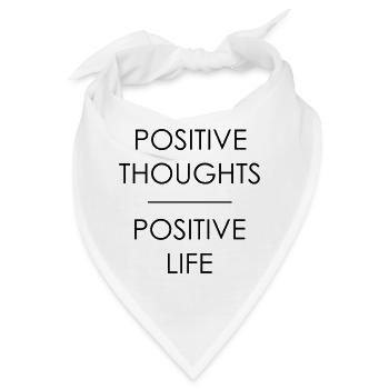 positive Gedanken positives Leben - Bandana - Weiß - Vorne
