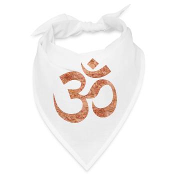 OM Zeichen - Bandana - Weiß - Vorne