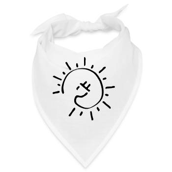 kabel sonne Elektromobilität Nachhaltige Energie - Bandana - Weiß - Vorne
