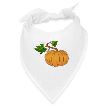 pumpkin, autumn, halloween, fest - Bandana - Weiß - Vorne