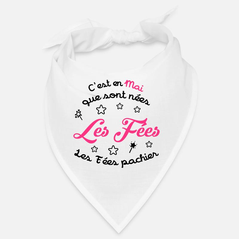 fille / fée / princesse / bébé - Bandana - blanc