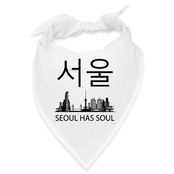 Seoul hat Seele - Skyline von Seoul - Bandana - Weiß - Vorne