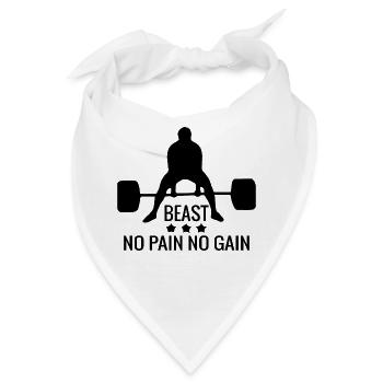 Bodybuilding Gym Workout Muscle - Bandana - Weiß - Vorne