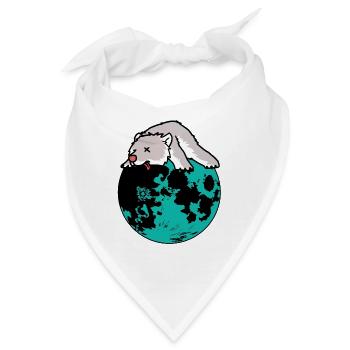 Erde Natur Tierschutz Eisbär Ripp Konsum Bär - Bandana - Weiß - Vorne