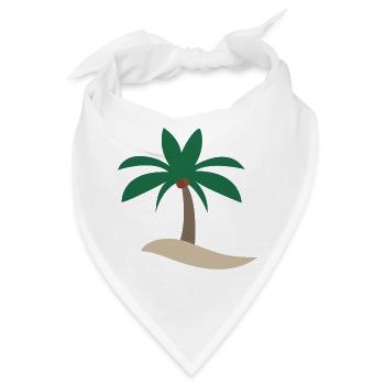 Palme - Bandana - Weiß - Vorne