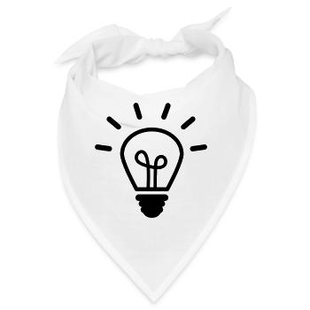 Glühbirne - Bandana - Weiß - Vorne