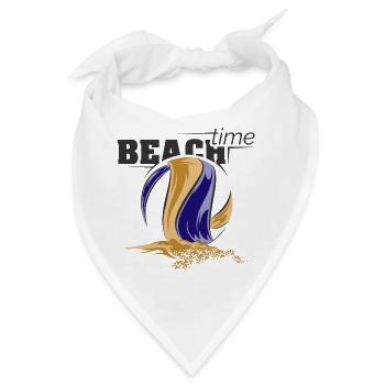 beachvolleyball summer holidays cup Logo Symbol - Bandana - Weiß - Vorne