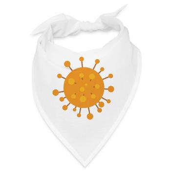 Corona Virus - Bandana - Weiß - Vorne