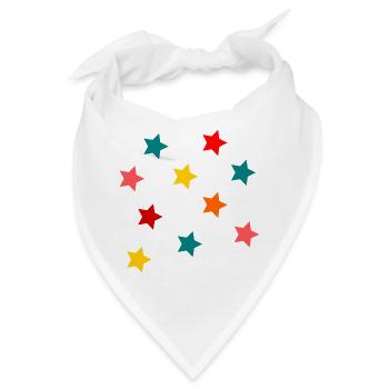 STAR. STAR. STERNE. PARTY. JAHRESTAG. WEIHNACHTEN - Bandana - Weiß - Vorne