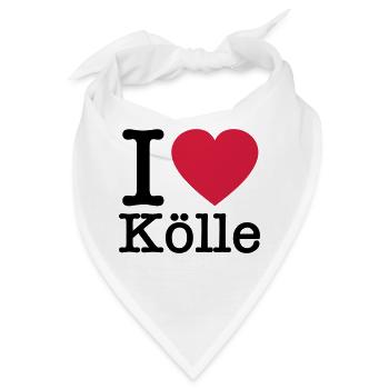 I Love Köln - Kölle - Colonia - Bandana - Weiß - Vorne